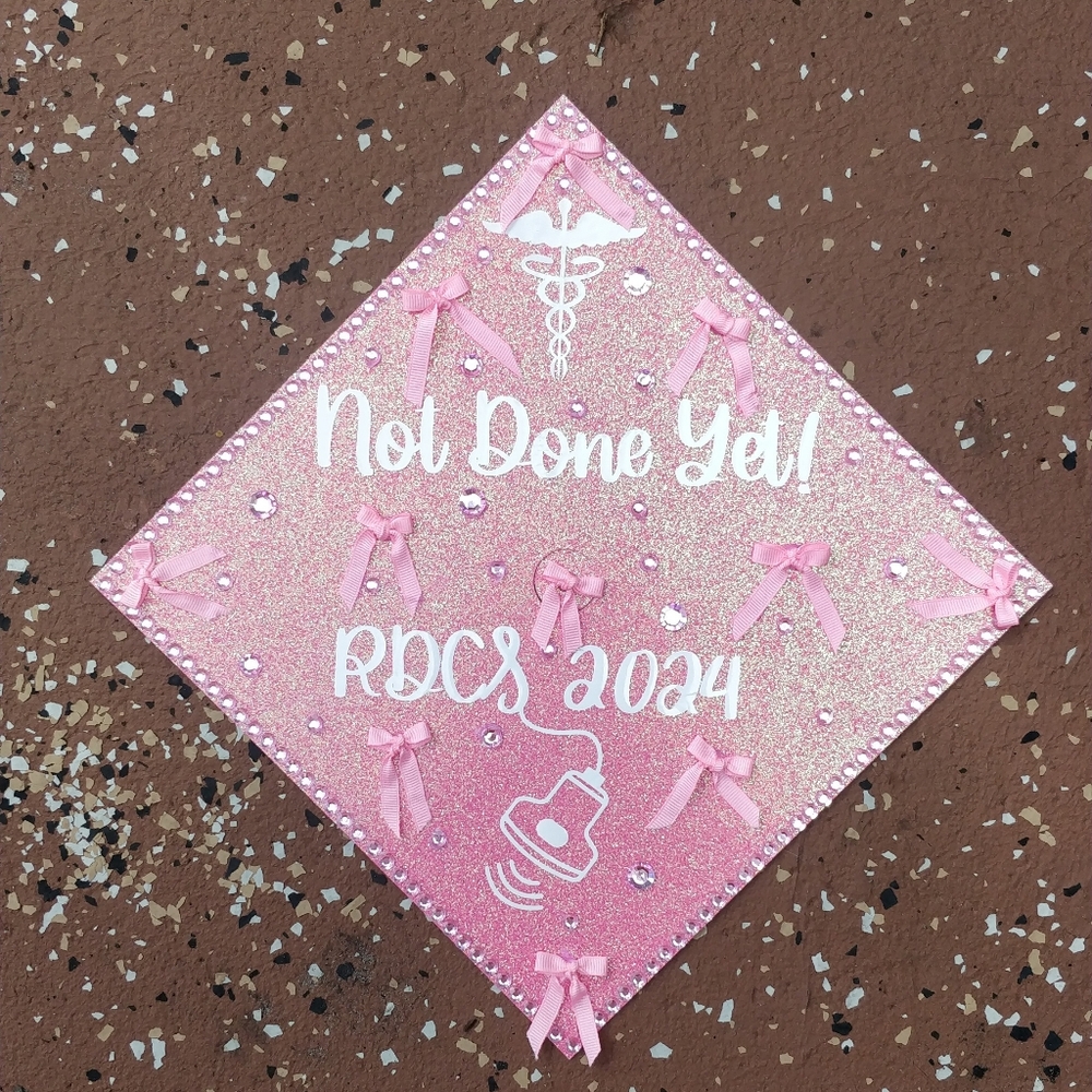 - Custom  handmade grad cap toppers